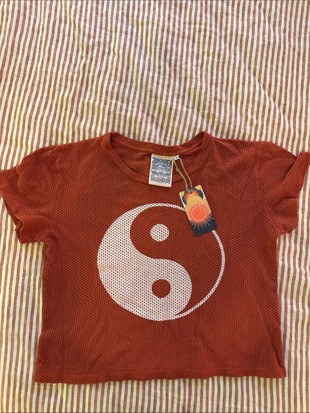 NWT jungmaven yin yang mesh tee